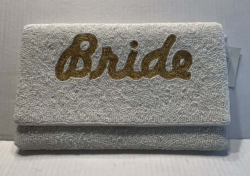 Francesca's Bride Beaded Clutch Purse